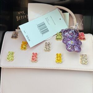 Viral Betsey Johnson Pink Crossbody Bag with Colorful Gummi Bear Accents